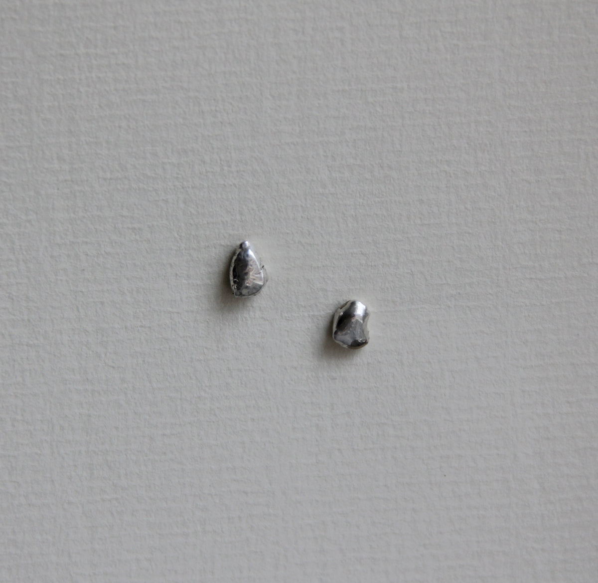 mini molten silver studs