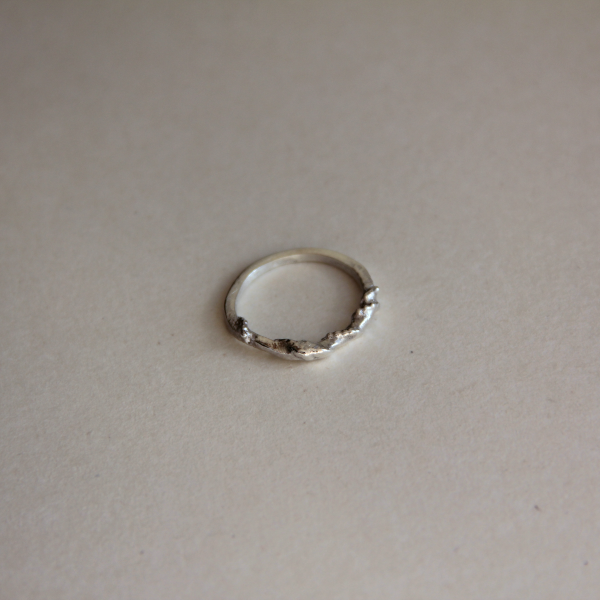 molten silver ring size x