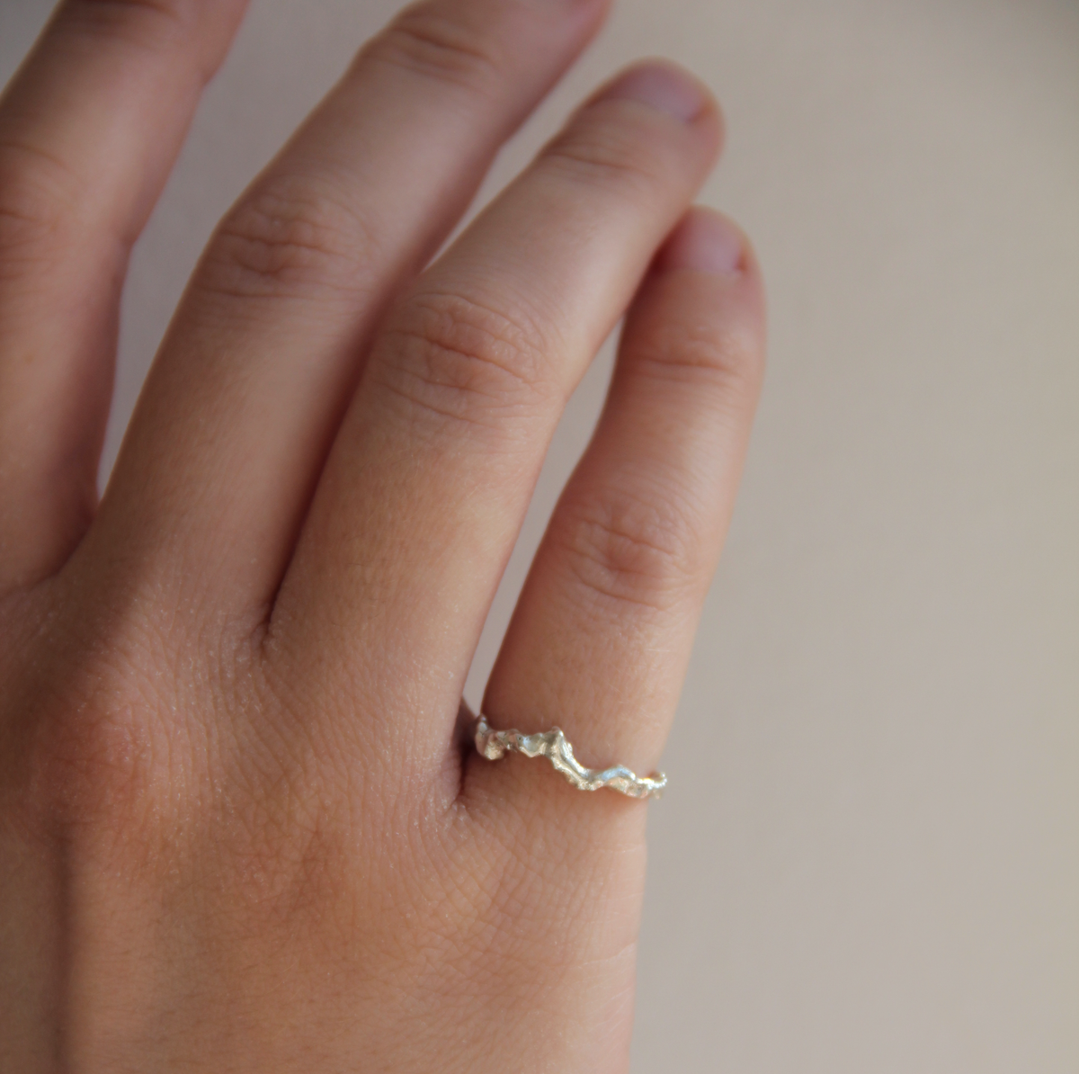 molten silver ring size xx